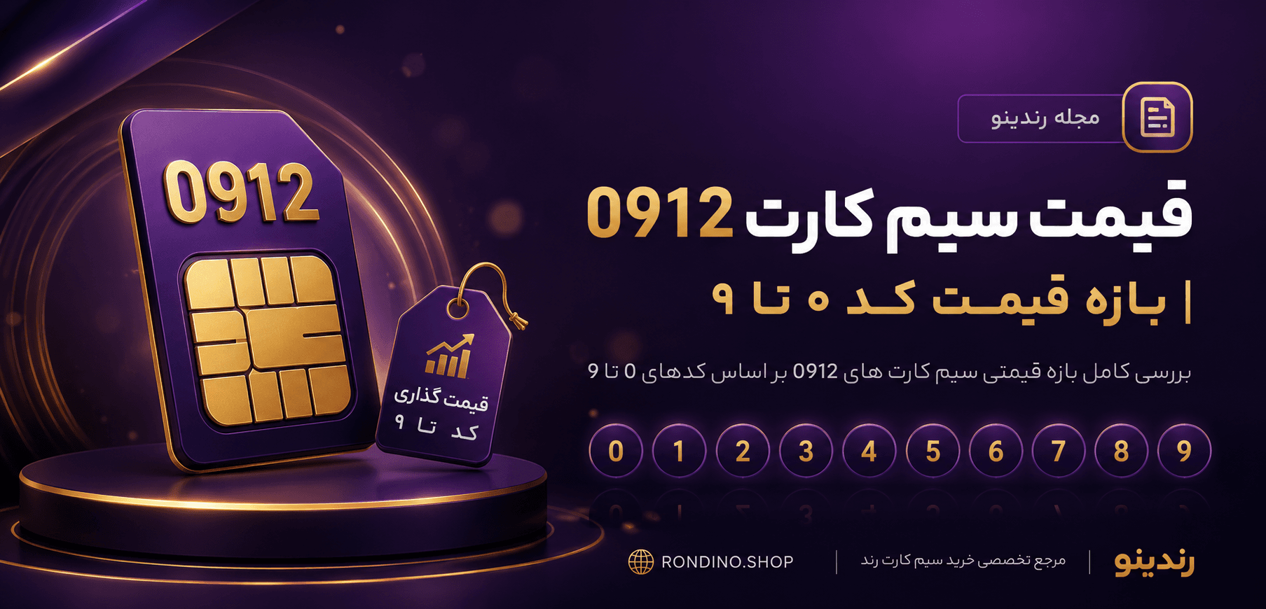 قیمت سیم کارت 0912 | بازه قیمت کد ۰ تا ۹