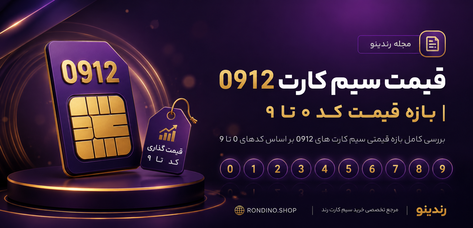 قیمت سیم کارت 0912  | بازه قیمت کد ۰ تا ۹